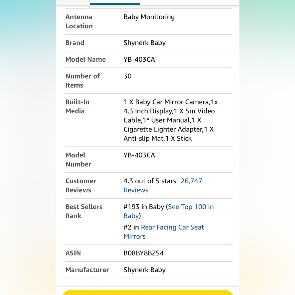 Baby Monitor/Camera for Vehicle - Picture 7 of 8